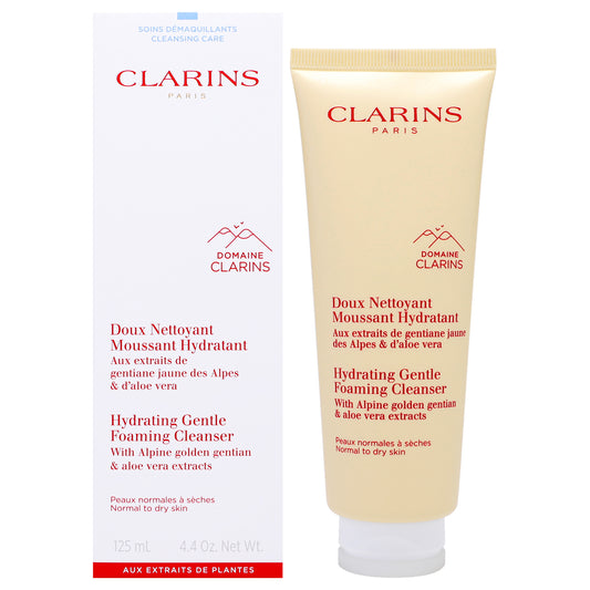 Hydrating Gentle Foaming Cleanser by Clarins for Unisex - 4.4 oz Cleanser