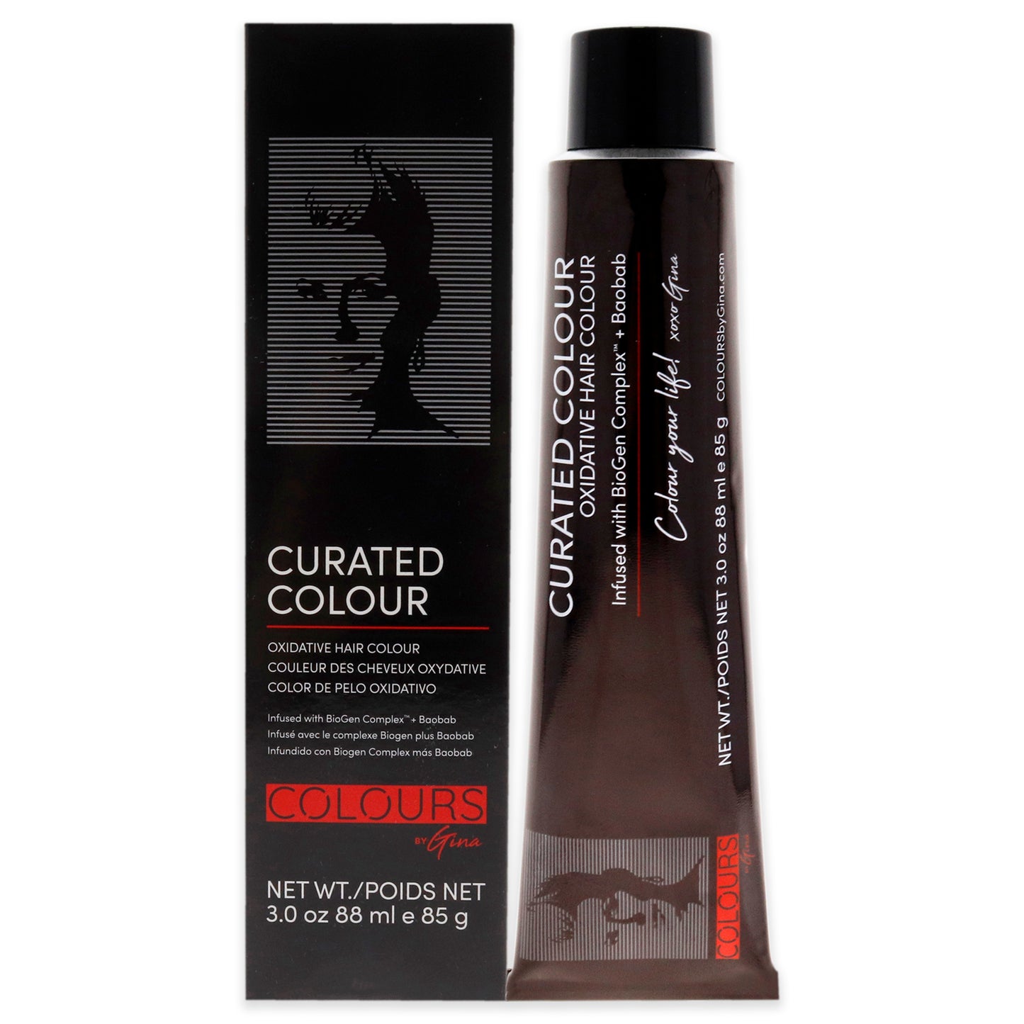 Curated Colour - 5.22-5VV Intense Light Violet Brown by Colours By Gina for Unisex - 3 oz Hair Color