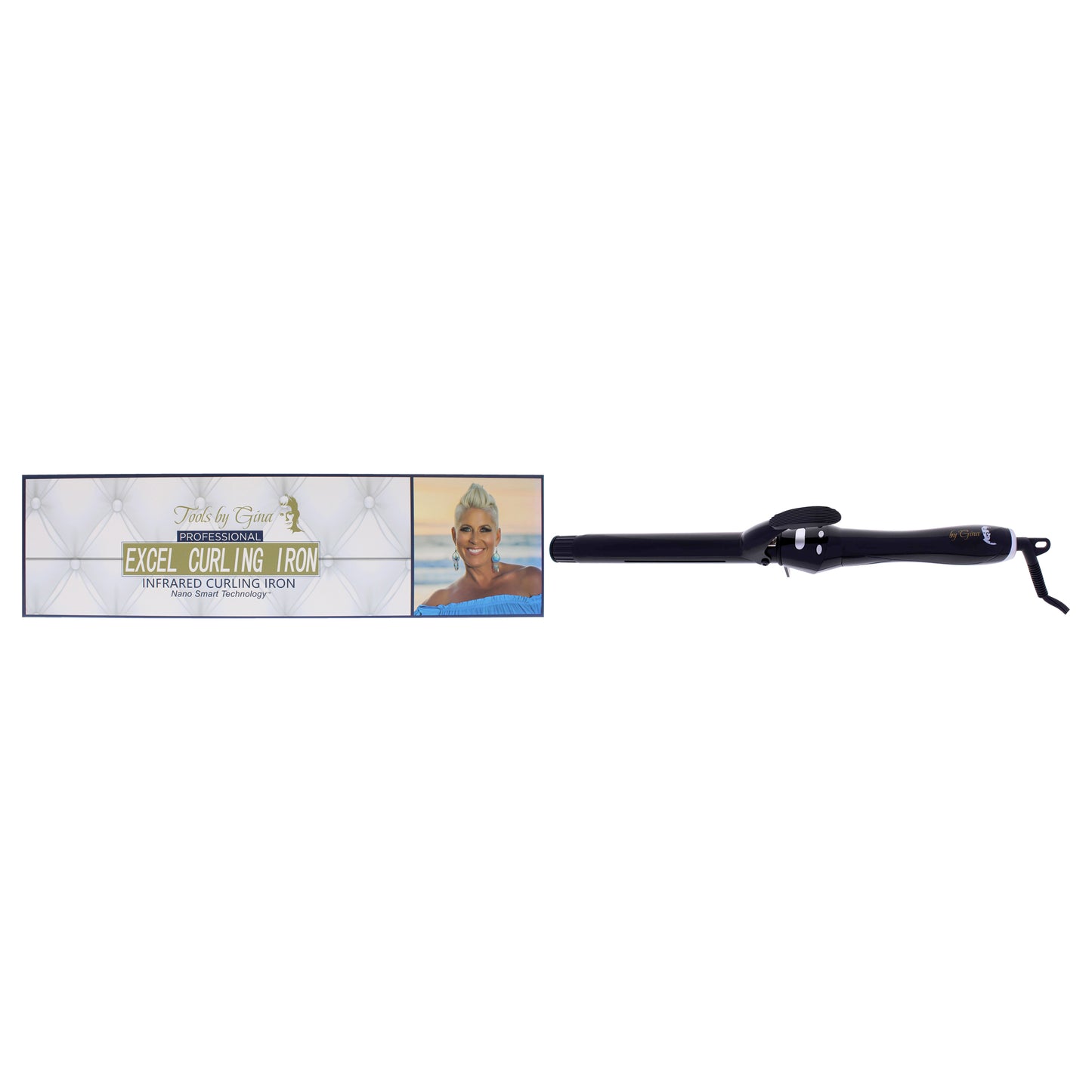 Excel Infrared Curling Iron - C65 by Colours By Gina for Women - 1 Inch Curling Iron