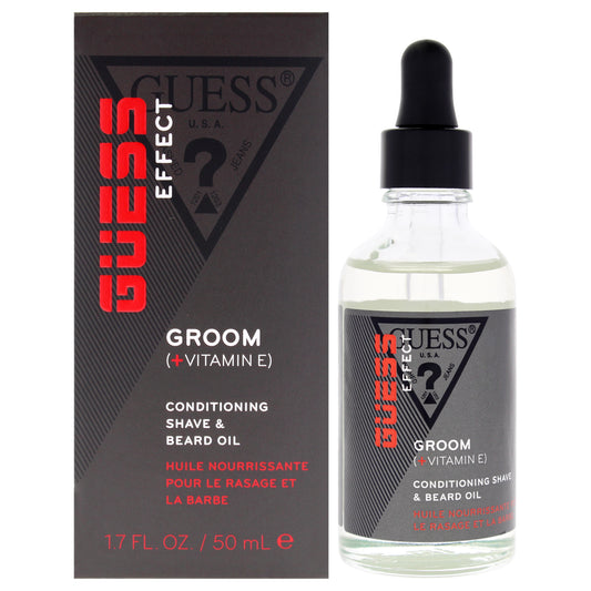 Guess Effect Boost Conditioning Shave and Beard Oil by Guess for Men - 1.7 oz Oil
