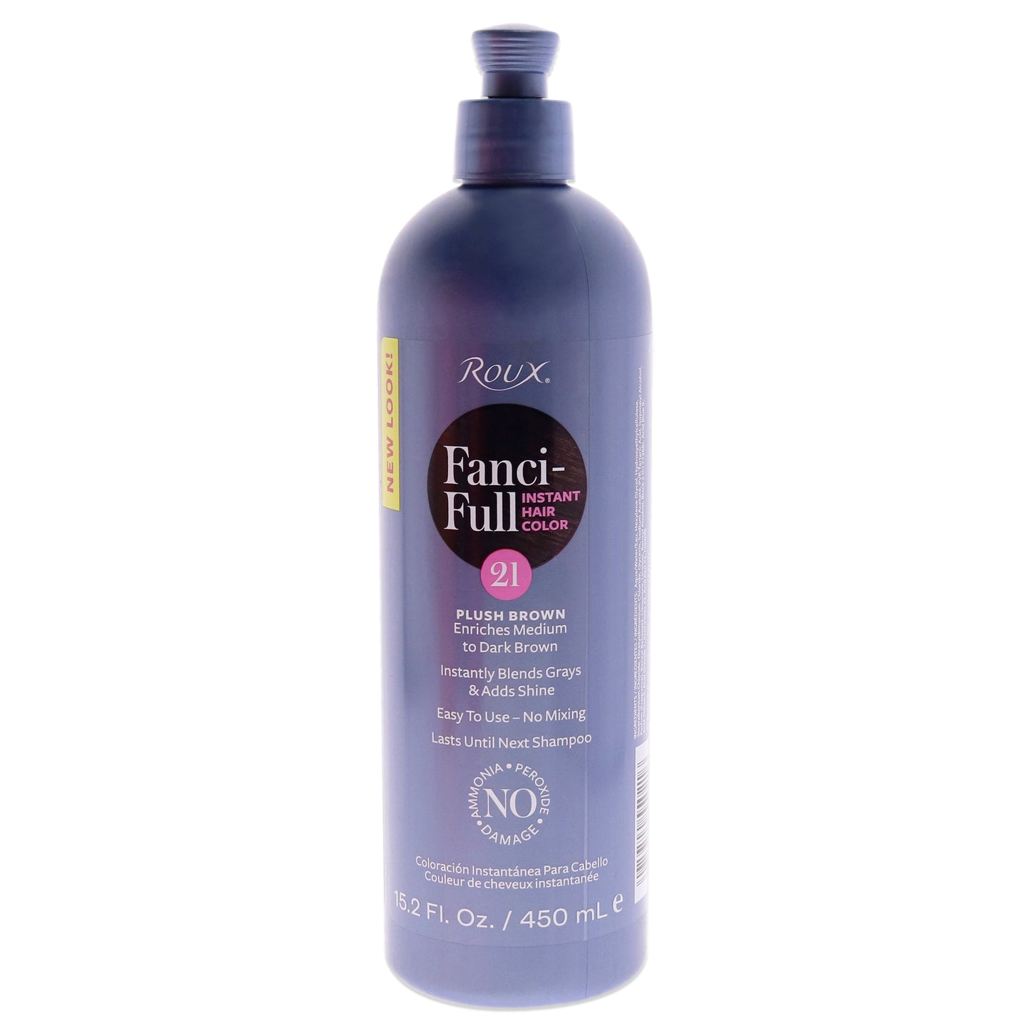 Fanci-Full Rinse Instant Hair Color - 21 Plush Brown by Roux for Unisex - 15.2 oz Hair Color