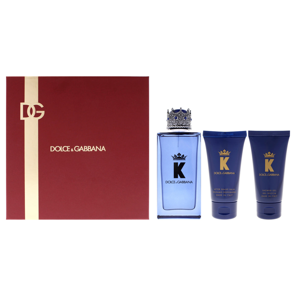 K by Dolce and Gabbana for Men - 3 Pc Gift Set 3.3oz EDP Spray, 1.6oz Shower Gel, 1.6oz After Shave Balm