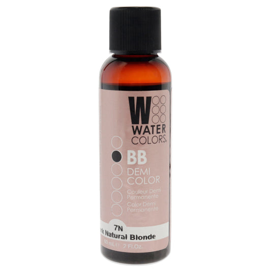 Watercolors BB Demi-Permanent Hair Color - 7N Dark Natural Blonde by Tressa for Unisex - 2 oz Hair Color