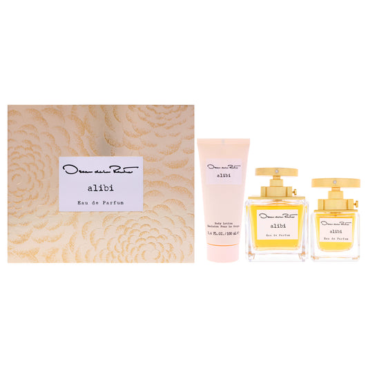 Alibi by Oscar De La Renta for Women - 3 Pc Gift Set 3.4oz EDP Spray, 1.0oz EDP Spray 3.4oz Body Lotion