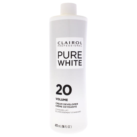 Pure White 20 Volume Creme Developer by Clairol for Unisex - 16 oz Lightener