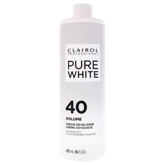 Pure White 40 Volume Creme Developer by Clairol for Unisex - 16 oz Lightener