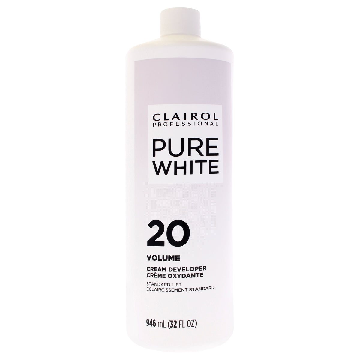 Pure White 20 Volume Creme Developer by Clairol for Unisex - 32 oz Lightener