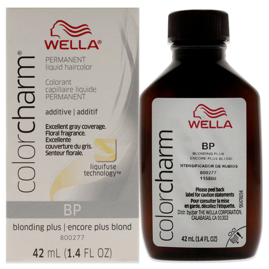 Color Charm Permanent Liquid Hair Color - BP Blonding Plus Additive by Wella for Unisex - 1.42 oz Hair Color