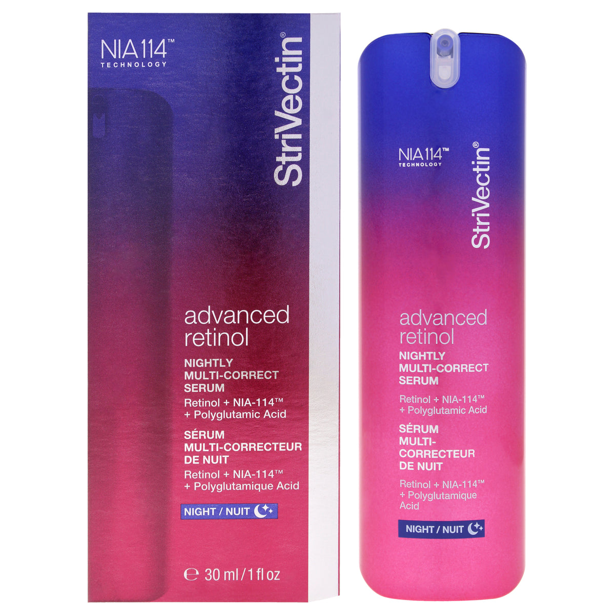 Advanced Retinol Nightly Multi-Correct Serum by Strivectin for Women - 1 oz Serum