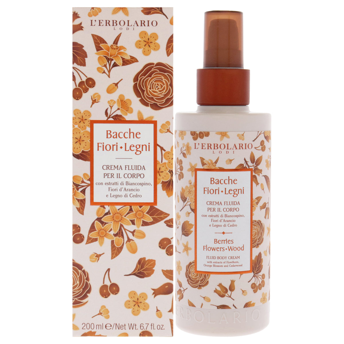 Fluid Body Cream - Berries Flowers Wood by LErbolario for Unisex - 6.7 oz Body Cream