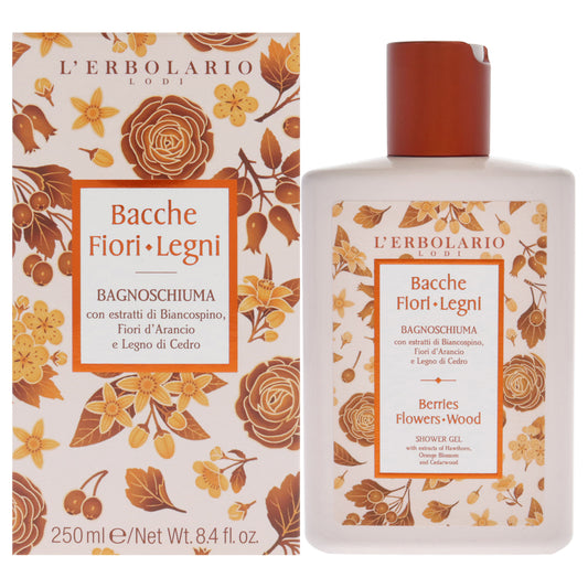 Shower Gel - Berries Flowers Wood by LErbolario for Unisex - 8.4 oz Shower Gel