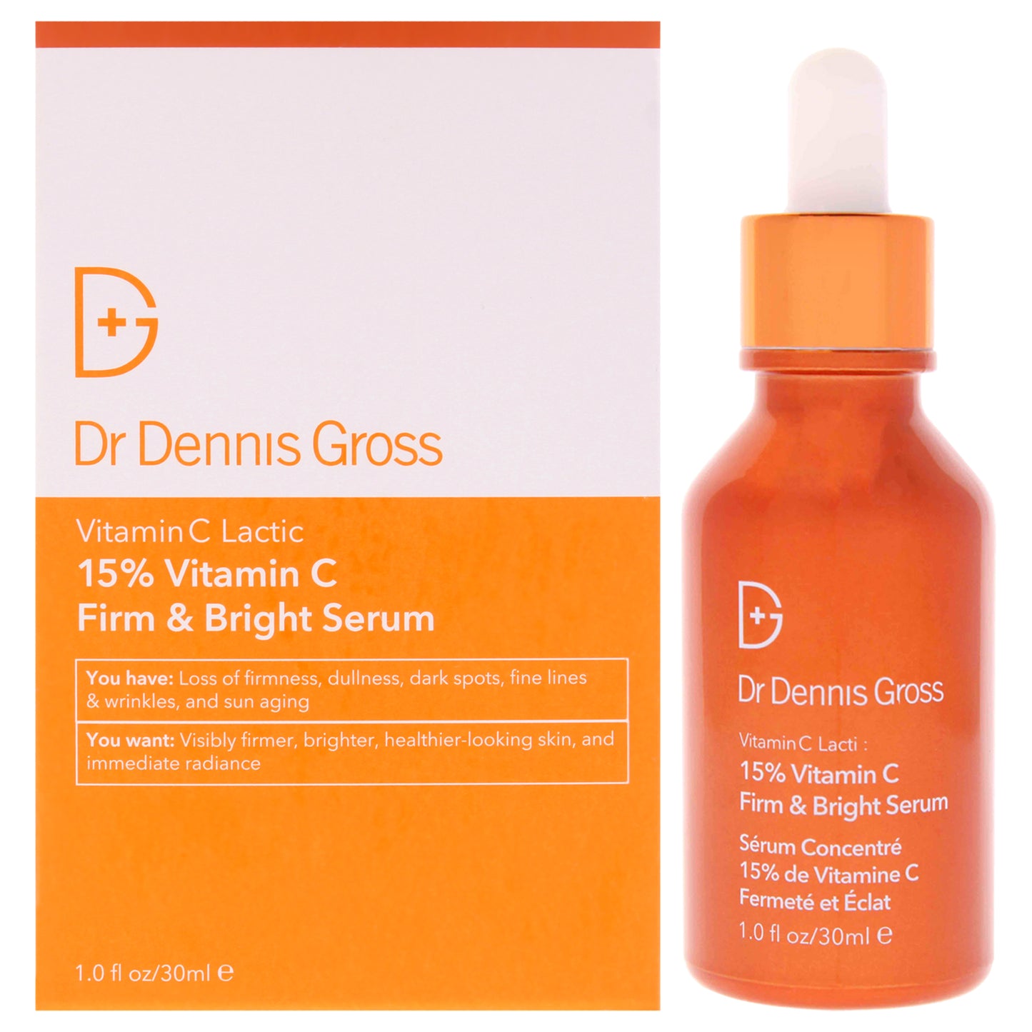 Vitamin C Lactic 15 Percent Vitamin C Firm and Bright Serum by Dr. Dennis Gross for Unisex - 1 oz Serum