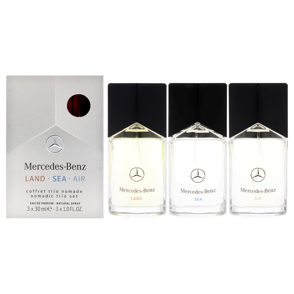 Mercedes Benz Lsa by Mercedes-Benz for Men - 3 Pc Gift Set 1.0oz Land EDP Spray, 1.0oz Sea EDP Spray, 1.0oz Air EDP Spray