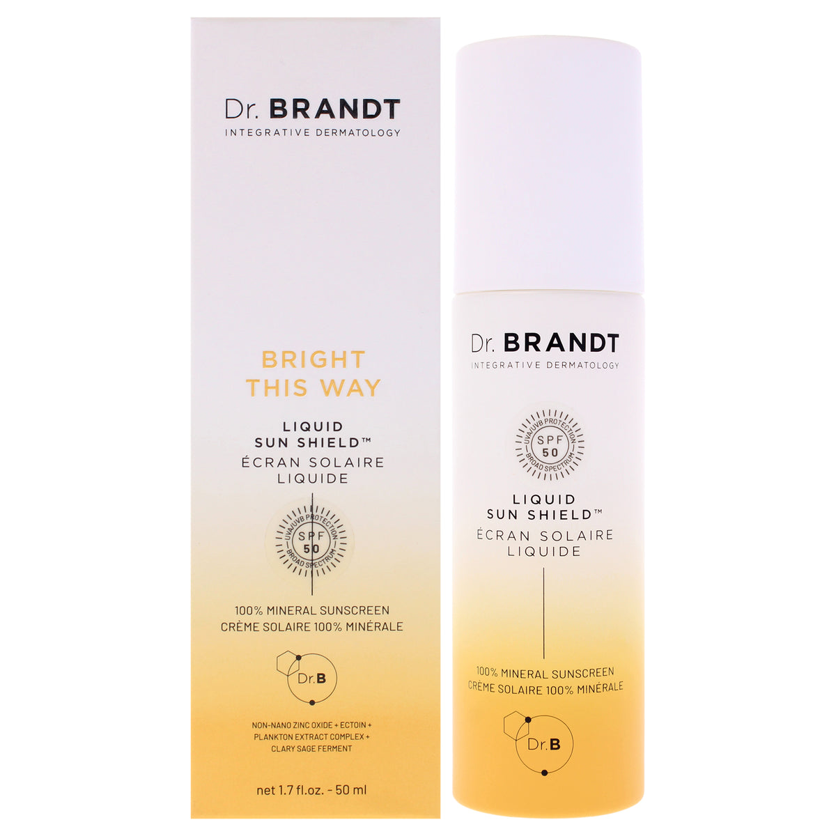 Bright This Way Liquid Sun Shield SPF 50 by Dr. Brandt for Unisex - 1.7 oz Sunscreen