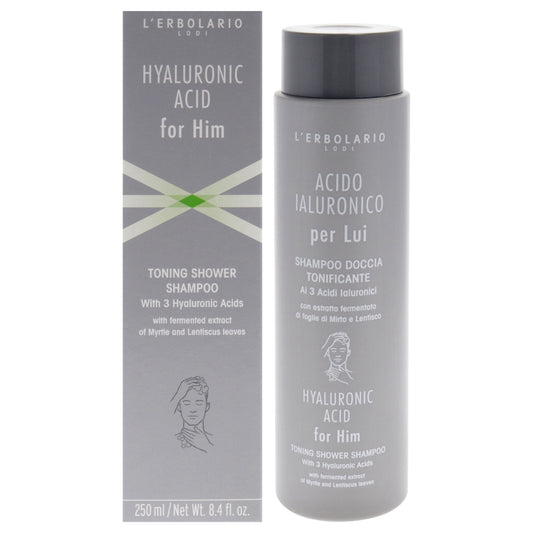Hyaluronic Acid for Him Toning Shower Shampoo by LErbolario for Men - 8.4 oz Shampoo