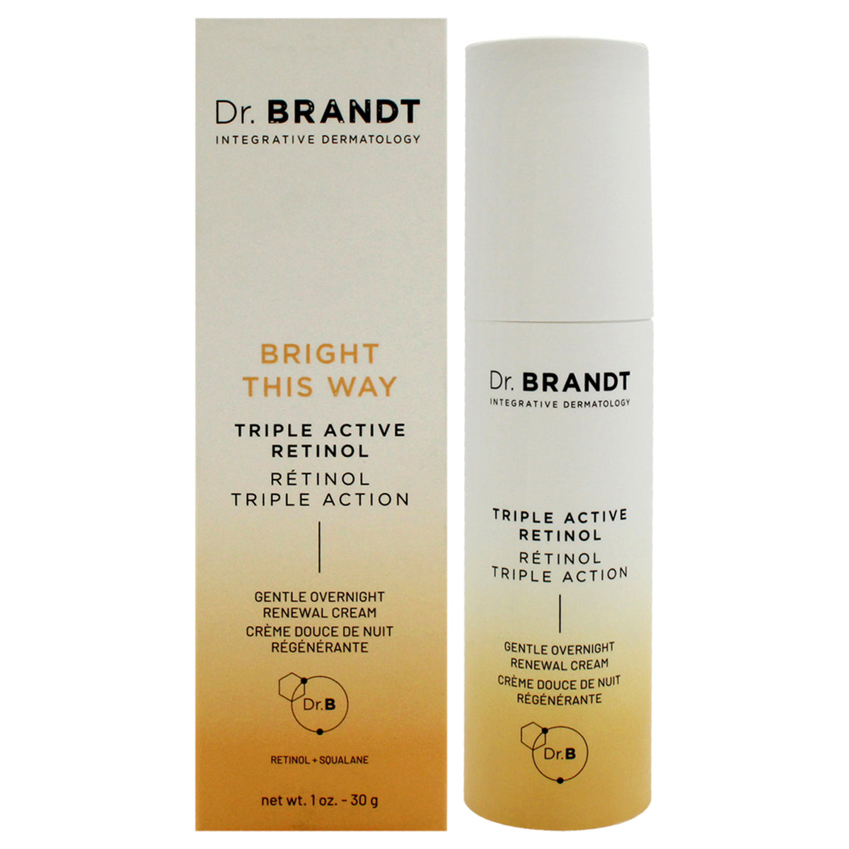 Triple Active Retinol Gentle Overnight Renewal Cream by Dr. Brandt for Women - 1 oz Cream