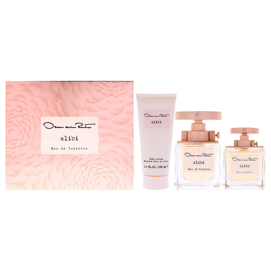 Alibi by Oscar De La Renta for Women - 3 Pc Gift Set 3.4oz EDT Spray, 1oz EDT Spray 3.4oz Body Lotion