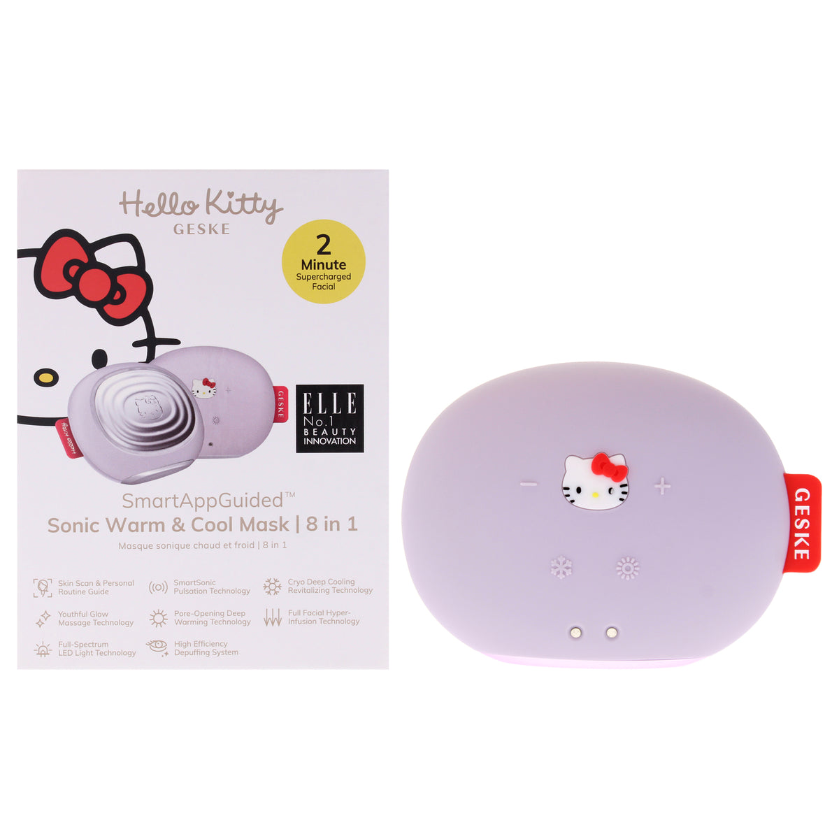 Hello Kitty Sonic Warm and Cool Mask - 8 in 1 - Purple by Geske for Women - 1 Pc Tool