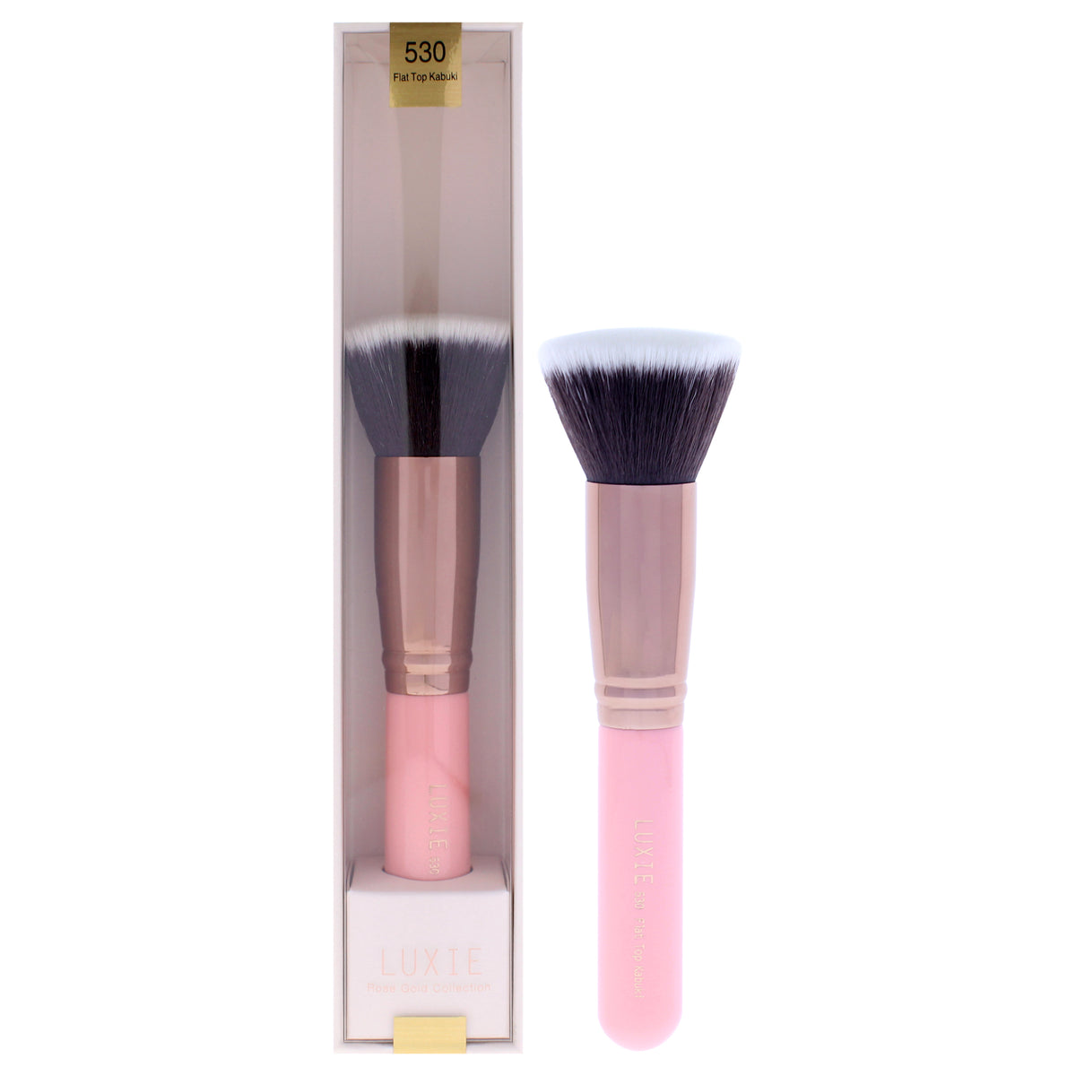 Rose Gold Flat Top Kabuki - 530 by Luxie for Women - 1 Pc Brush