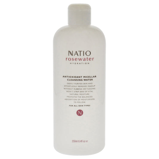 Rosewater Antioxidant Micellar Cleansing Water by Natio for Women - 8.4 oz Cleanser