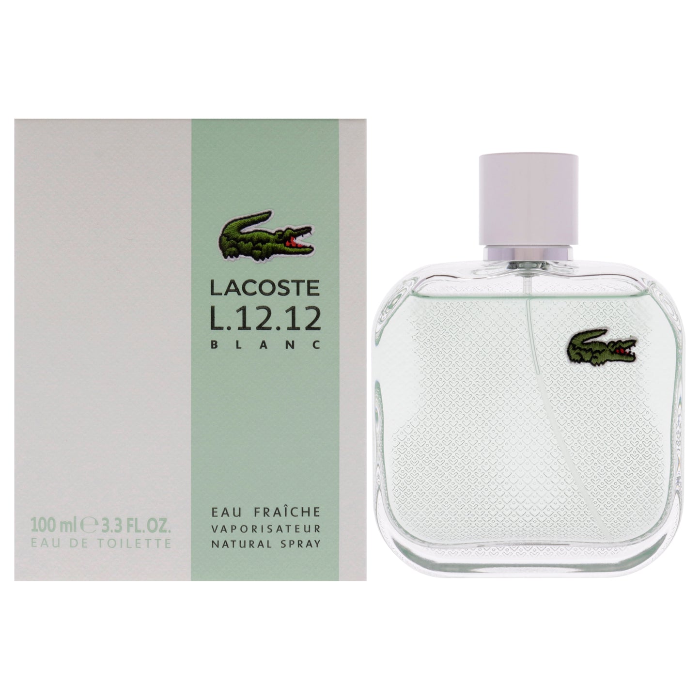 Lacoste Eau De L.12.12 Blanc Eau Fraiche by Lacoste for Men - 3.3 oz EDT Spray