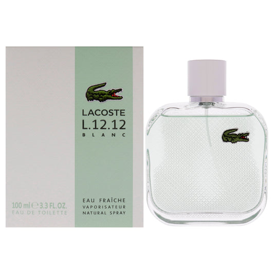Lacoste Eau De L.12.12 Blanc Eau Fraiche by Lacoste for Men - 3.3 oz EDT Spray