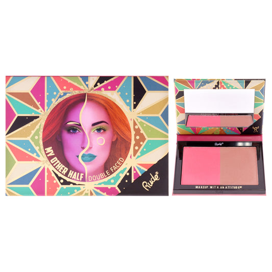 My Other Half Duo Shade Face Palette - Double Faced by Rude Cosmetics for Women - 0.458 oz Makeup