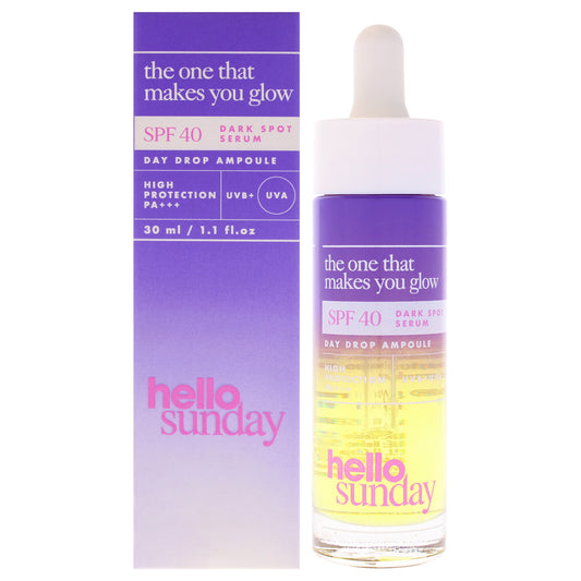 The One That Makes You Glow Dark Spot Serum SPF 40 by Hello Sunday for Unisex - 1.1 oz Serum