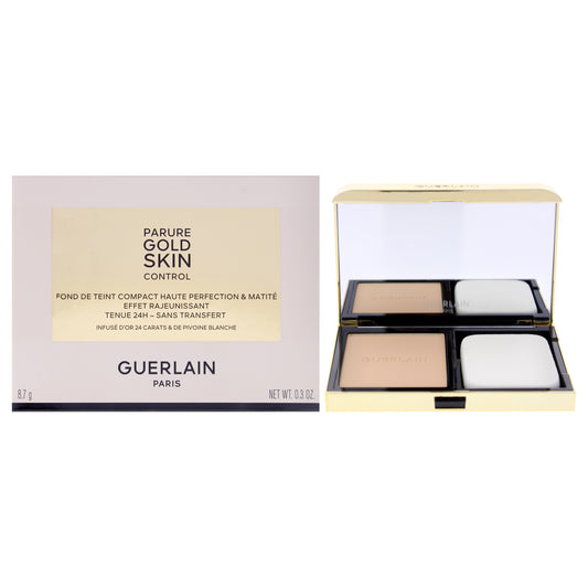 Parure Gold Skin Control Matte Compact Foundation - 2N Light Skin with Neutral Beige Undertones by Guerlain for Women - 0.3 oz Foundation (Refillable)