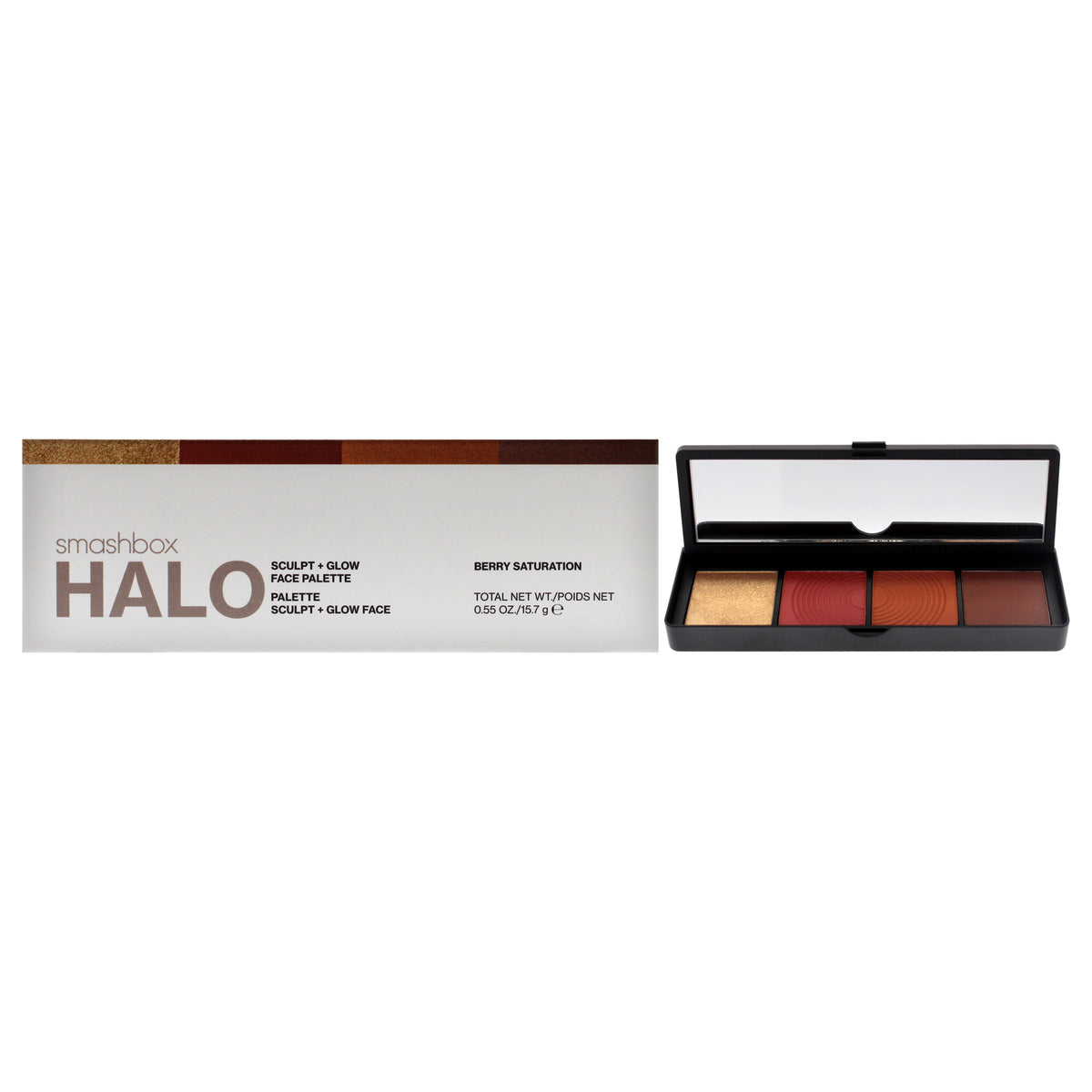 Halo Sculpt Plus Glow Face Palette - Berry Saturation by SmashBox for Women - 0.55 oz Makeup