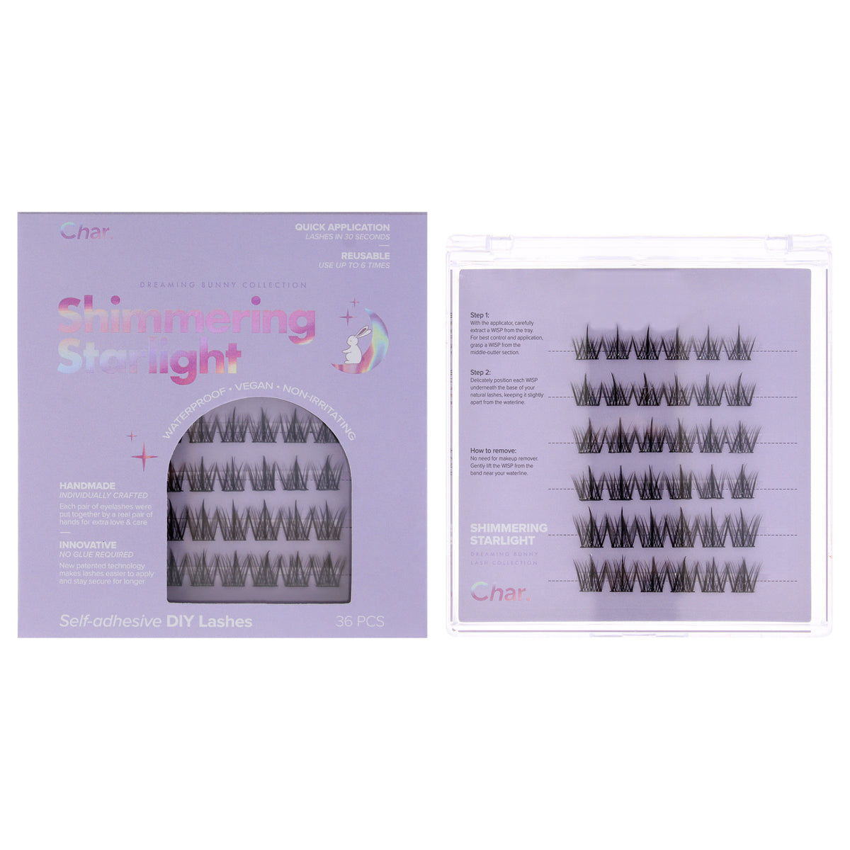 Eye Lashes - Shimmering Starlight by Char Cosmetics for Women - 36 Pc Eyelashes