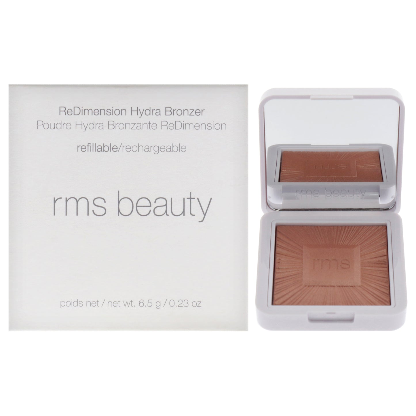 ReDimension Hydra Powder Bronzer - Malibu Muse by RMS Beauty for Women - 0.23 oz Blush (Refillable)