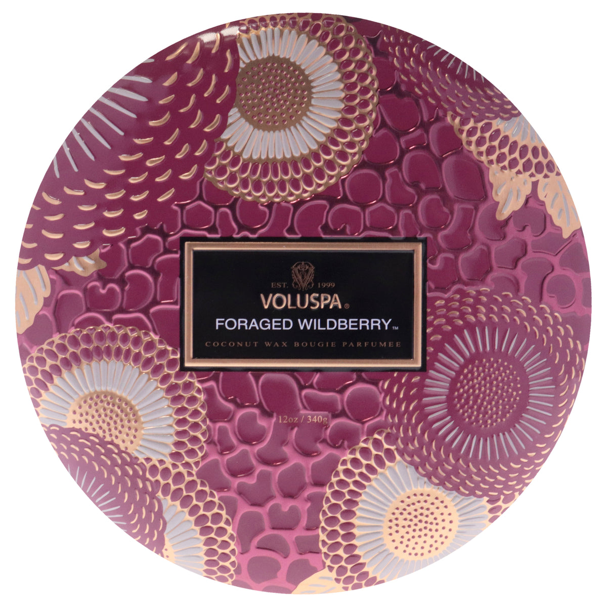 Japonica Collection 3 Wick Tin Candle - Foraged Wildberry by Voluspa for Unisex - 12 oz Candle