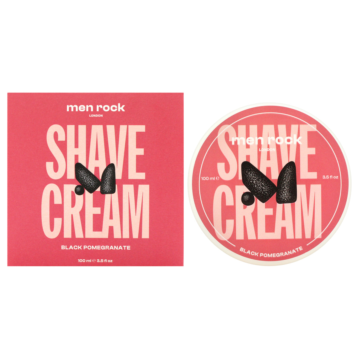 Shave Cream - Black Pomegranate by Men Rock for Men - 3.5 oz Shave Cream