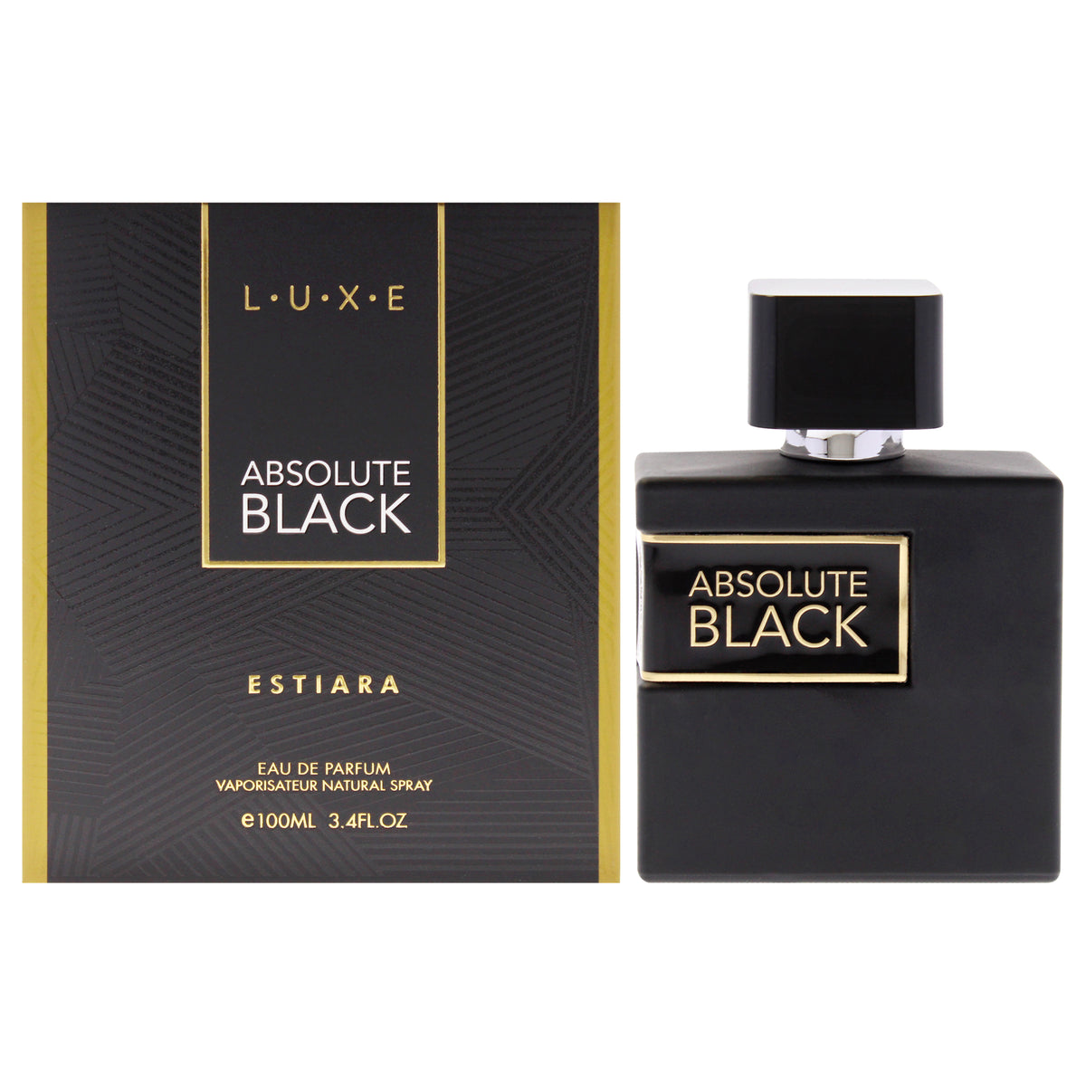 Luxe Absolute Black by Estiara for Men - 3.4 oz EDP Spray