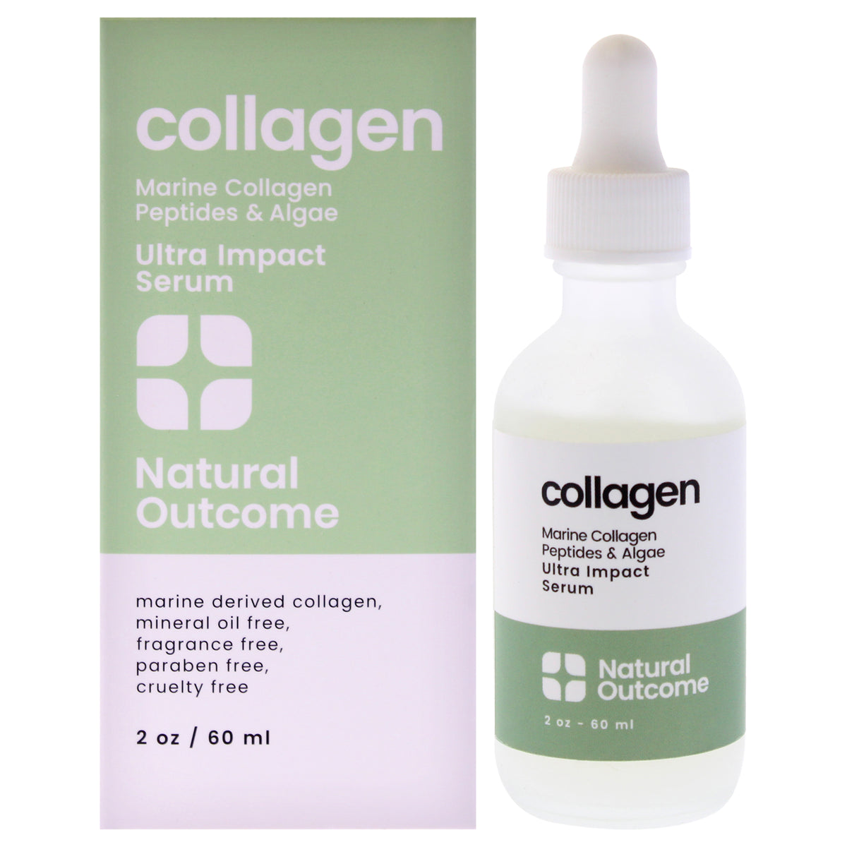 Collagen Ultra Impact Serum by Natural Outcome for Women - 2 oz Serum