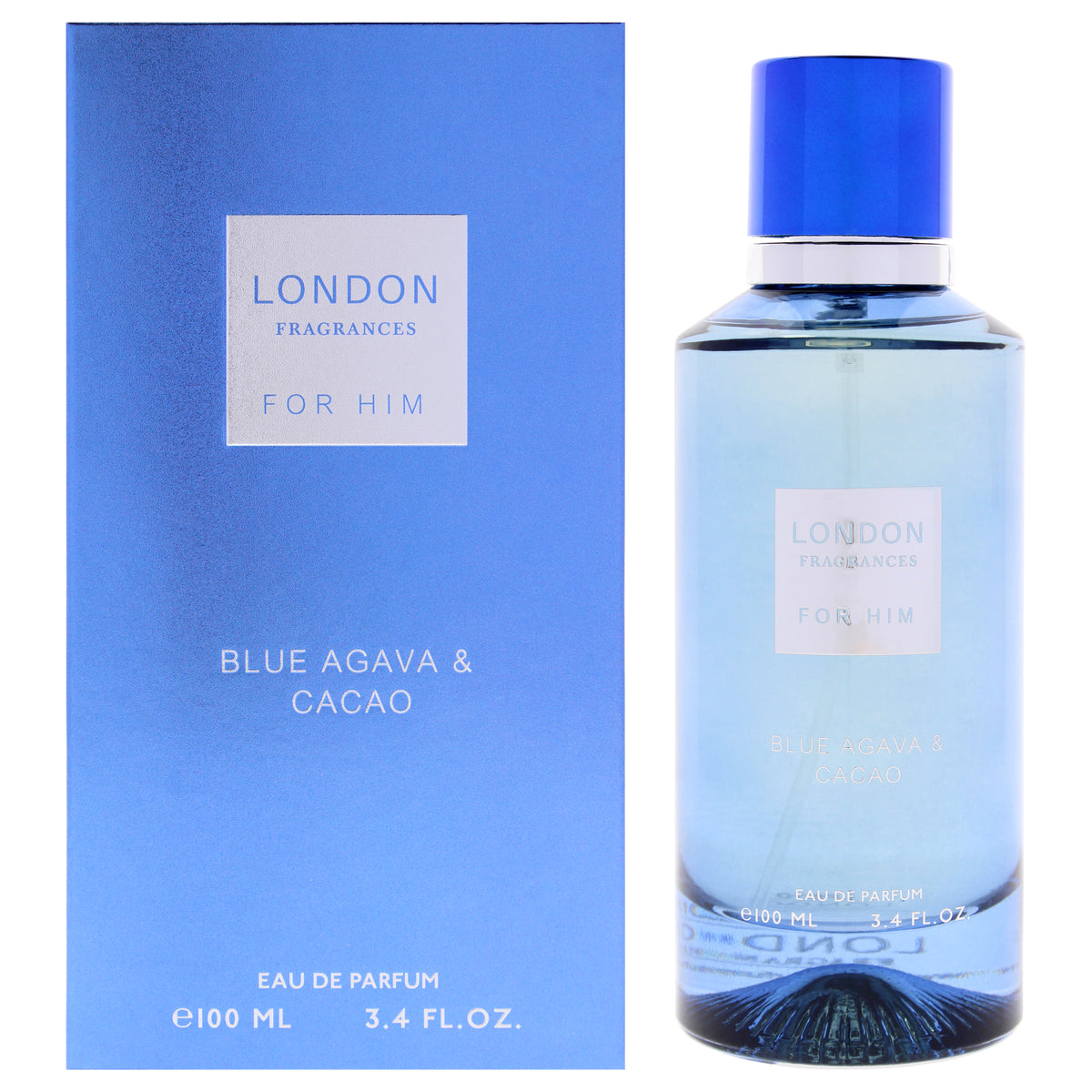 London Fragrances - Blue Agava Cacao by Fine Perfumery for Men - 3.4 oz EDP Spray