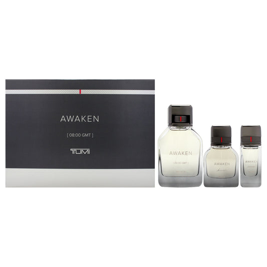 Awaken by Tumi for Men - 3 Pc Gift Set 3.4oz EDP Spray, 1oz EDP Spray, 0.5oz EDP Spray