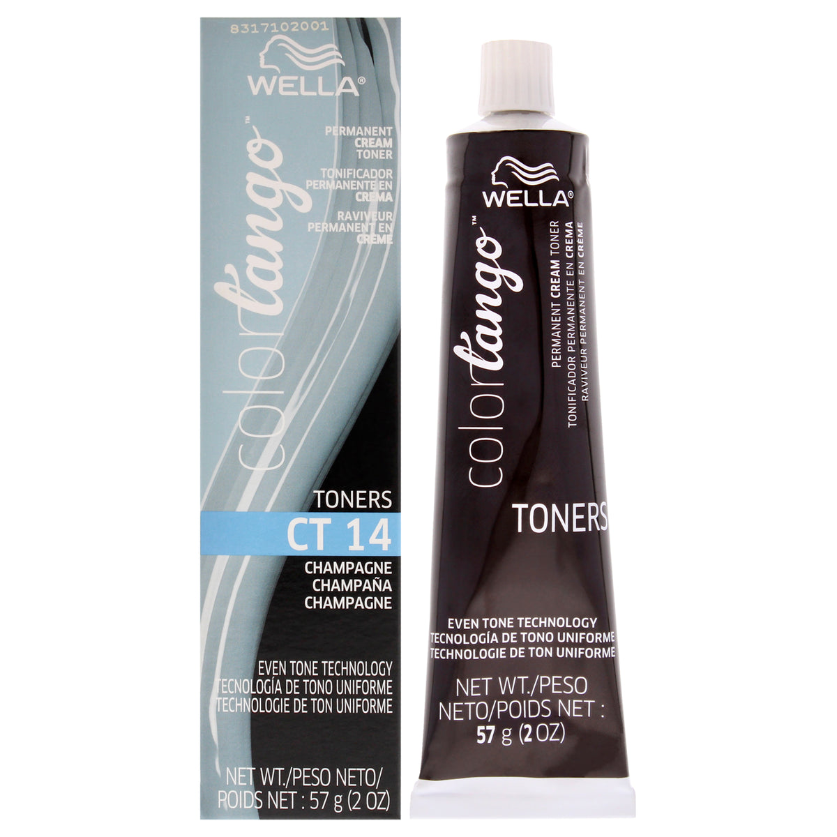 Color Tango Permanent Cream Toner - CT14 Champagne Cream by Wella for Women - 2 oz Toner