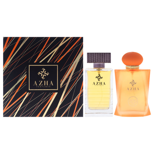 Azha Perfume Set by Azha for Unisex - 2 Pc Gift Set 3.3oz Al Oud Al Aswad EDP Spray, 3.3oz Arabian Lady EDP Spray