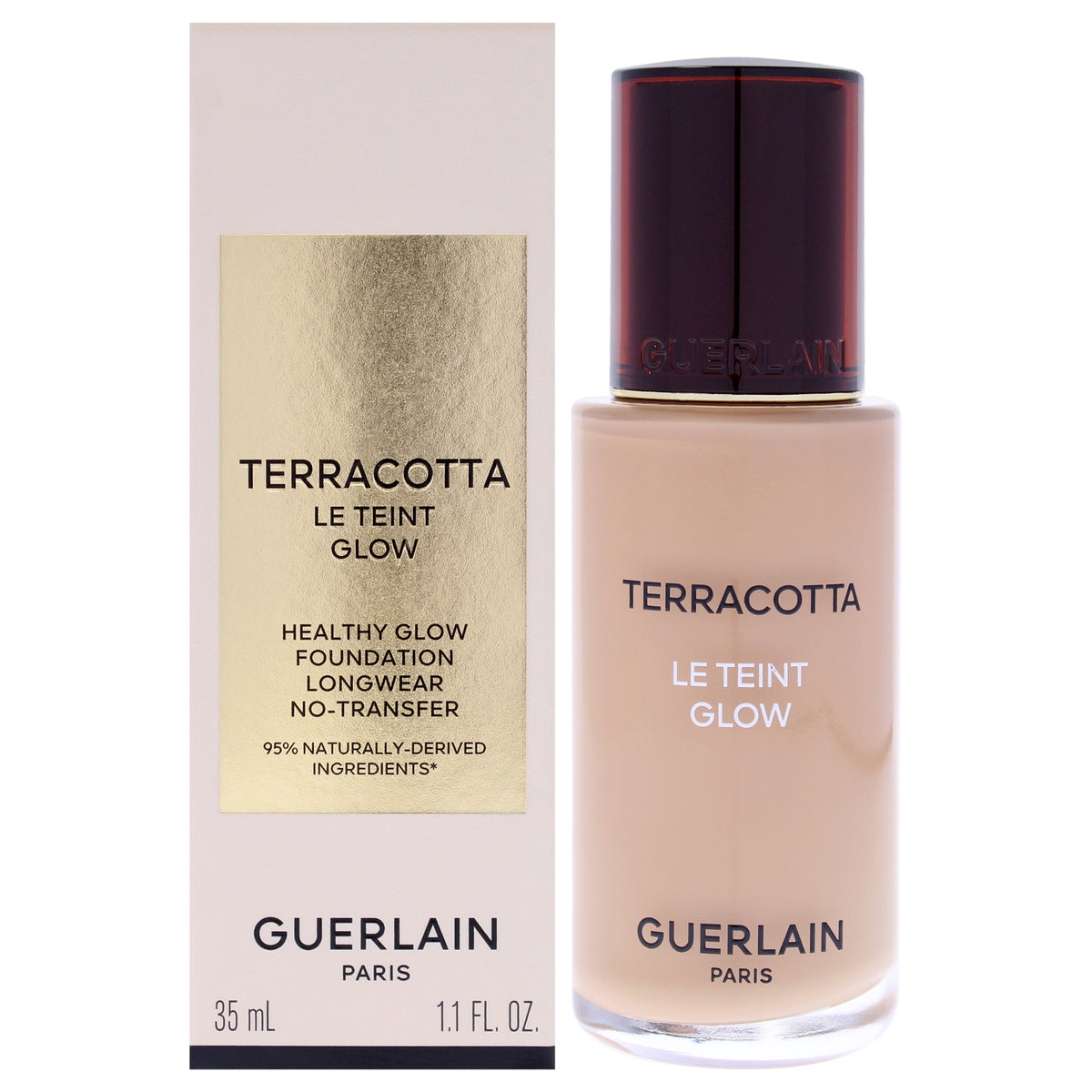 Terracotta Le Teint Glow Healthy Glow Foundation - 3.5N Neutral by Guerlain for Women - 1.1 oz Foundation
