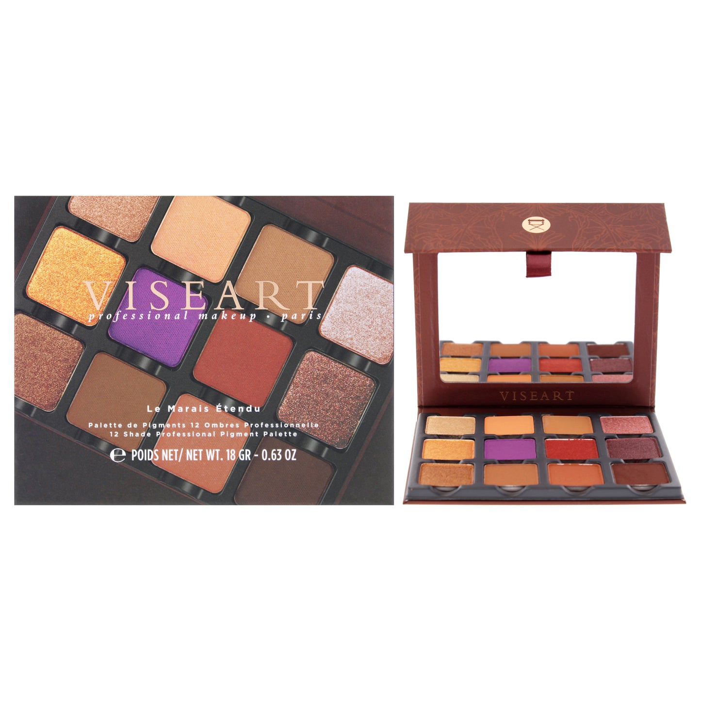 Etendu Eyeshadow Palette - Le Marais by Viseart Paris for Women - 0.63 oz Eye Shadow