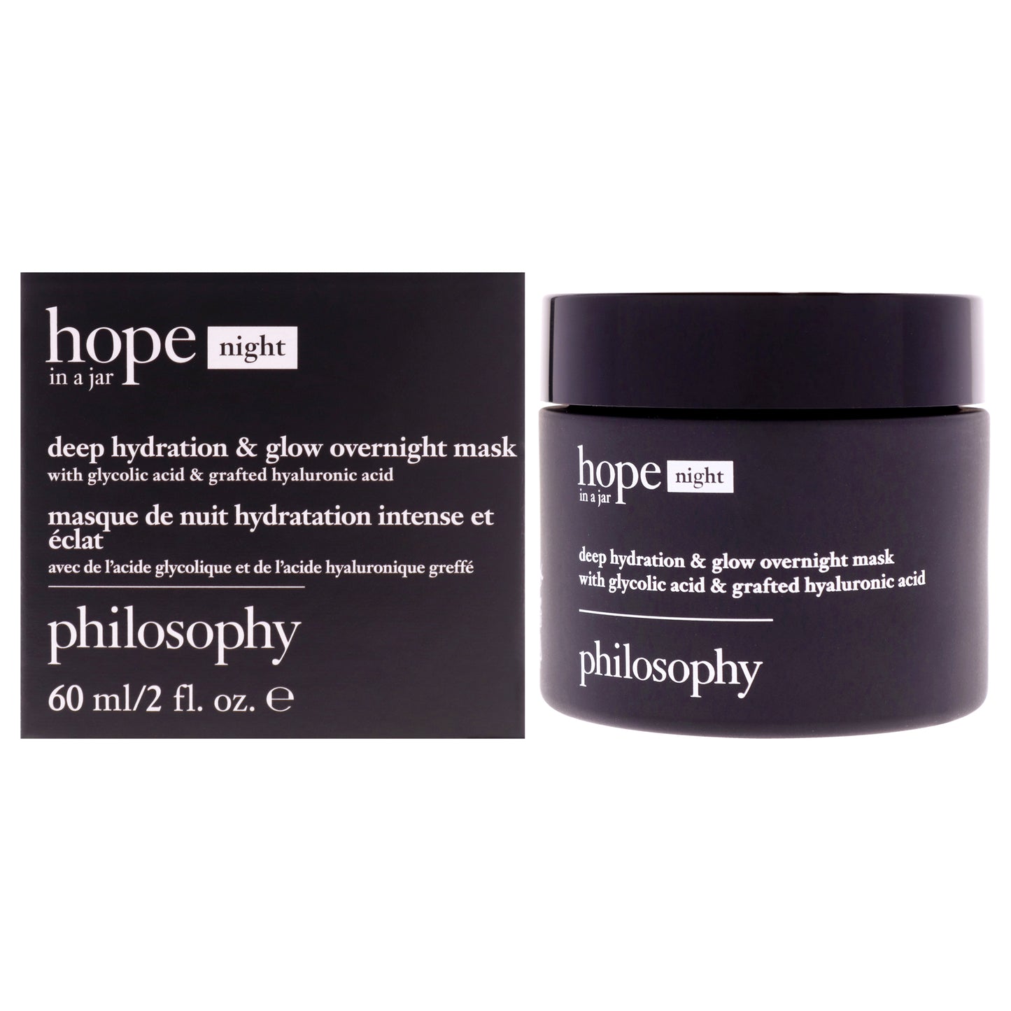 Hope in A Jar Deep Hydration and Glow Overnight Mask by Philosophy for Women - 2 oz Mask