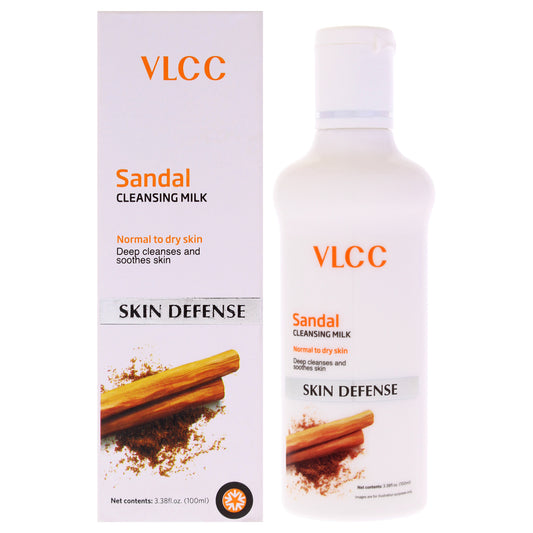 Skin Defense Cleansing Milk - Sandal by VLCC for Women - 3.38 oz Cleanser
