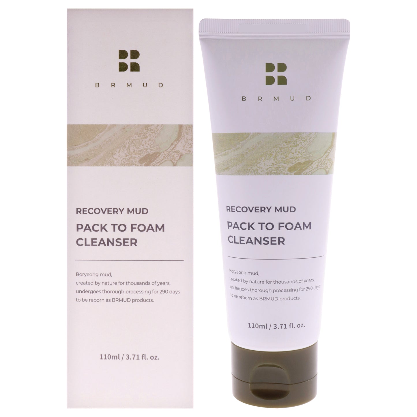 Recovery Mud Pack to Foam Cleanser by Brmud for Unisex - 3.71 oz Cleanser
