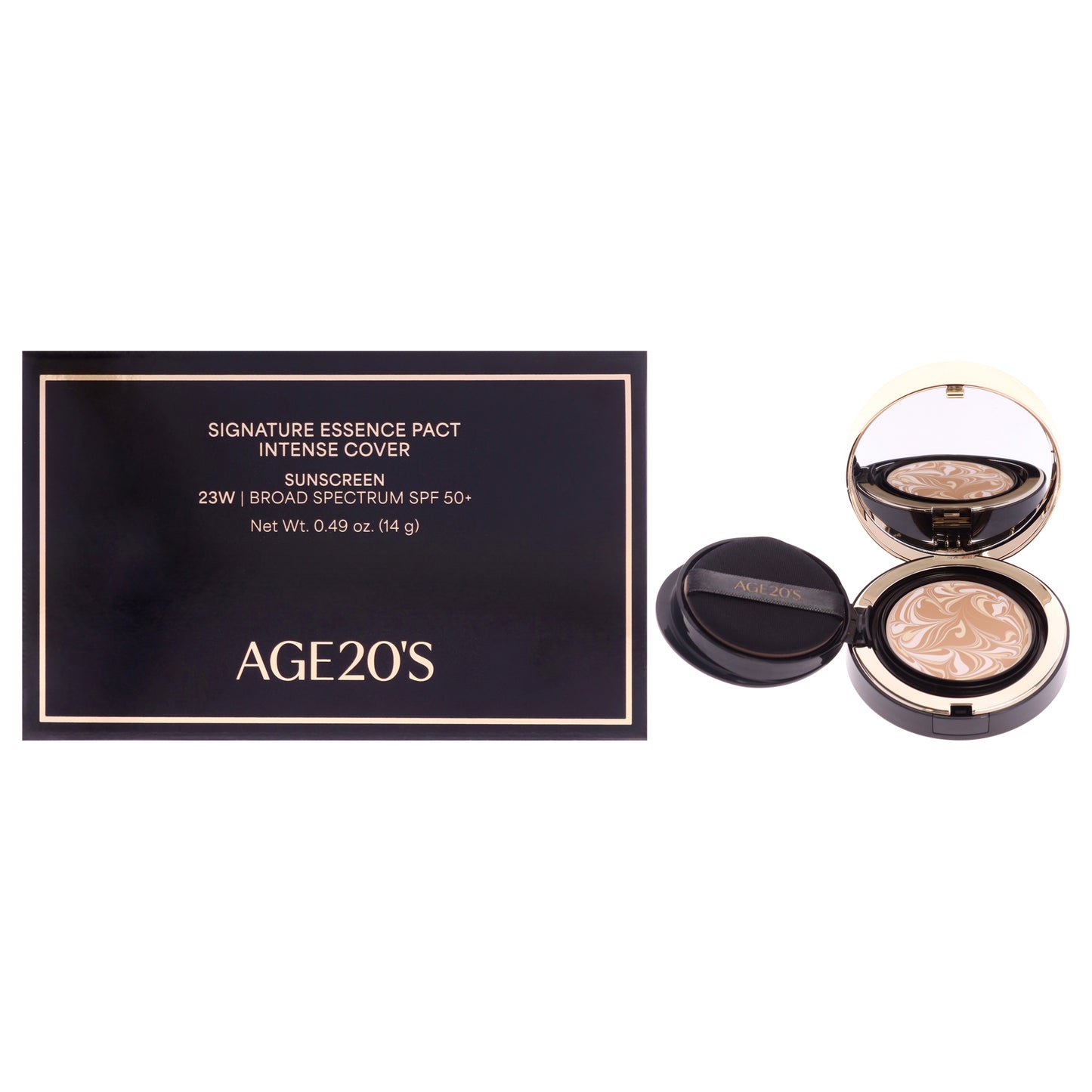 Signature Essence Pact Intense Cover SPF 50 Plus - 23W Beige by Age20s for Women - 0.49 oz Foundation