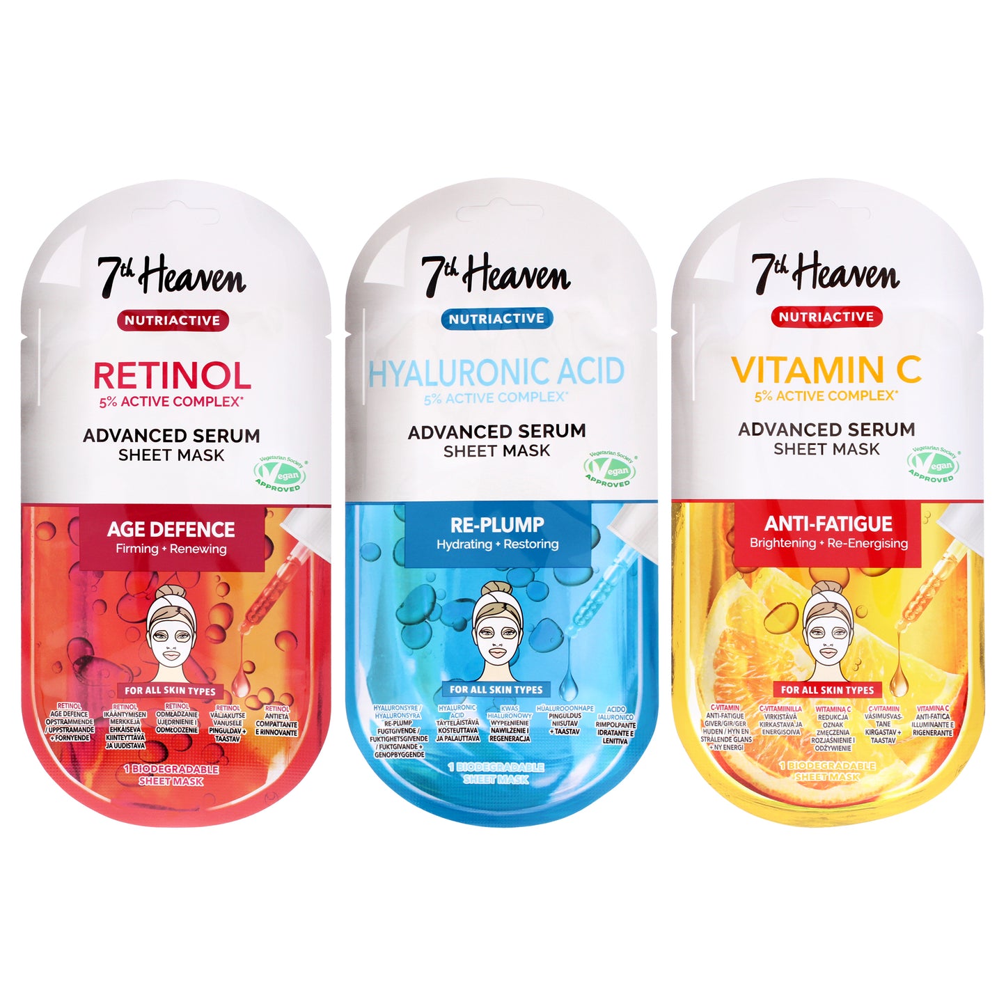 Nutriactive Bundle by 7th Heaven for Women - 3 Pc Mask