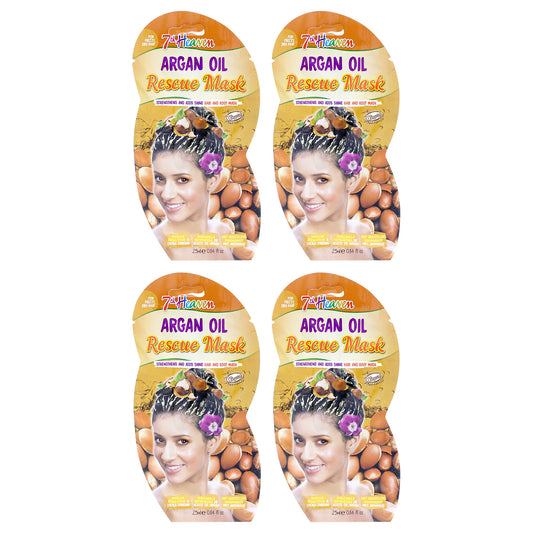 Argan Oil Hair and Root Rescue Mask by 7th Heaven for Women - 4 x 0.84 oz Mask