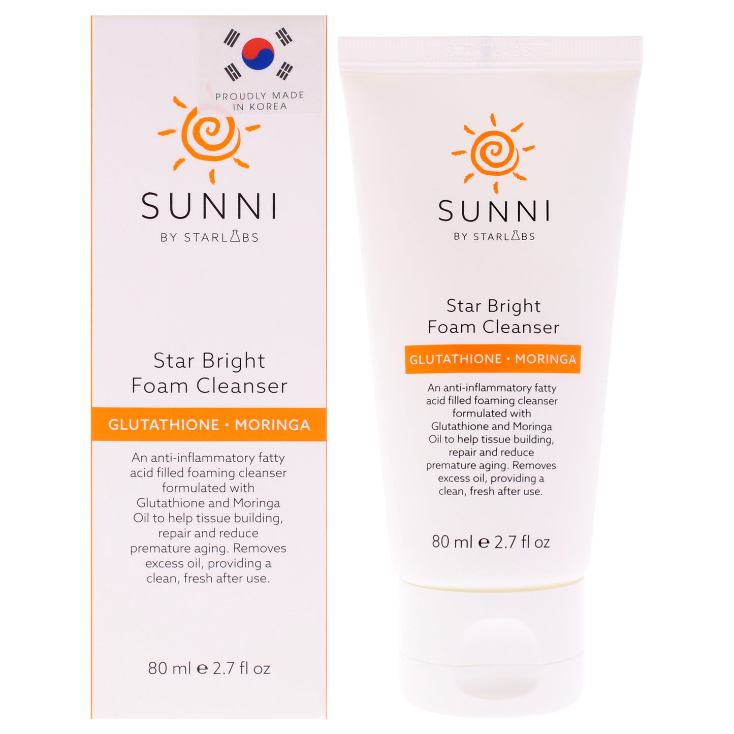 Star Bright Foam Cleanser by Sunni Skincare for Women - 2.7 oz Cleanser