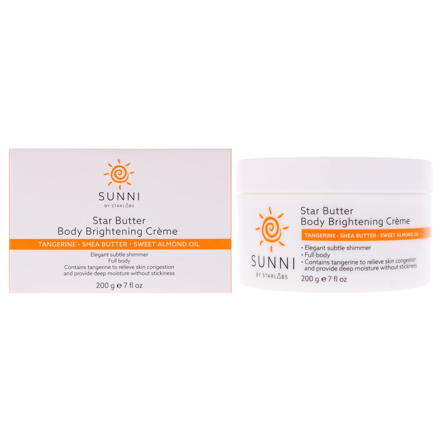 Star Butter Body Brightening Creme by Sunni Skincare for Women - 7 oz Cream